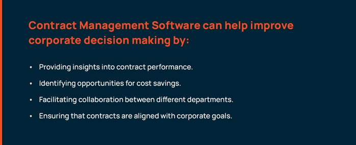 How contract management software will help to improve decision making