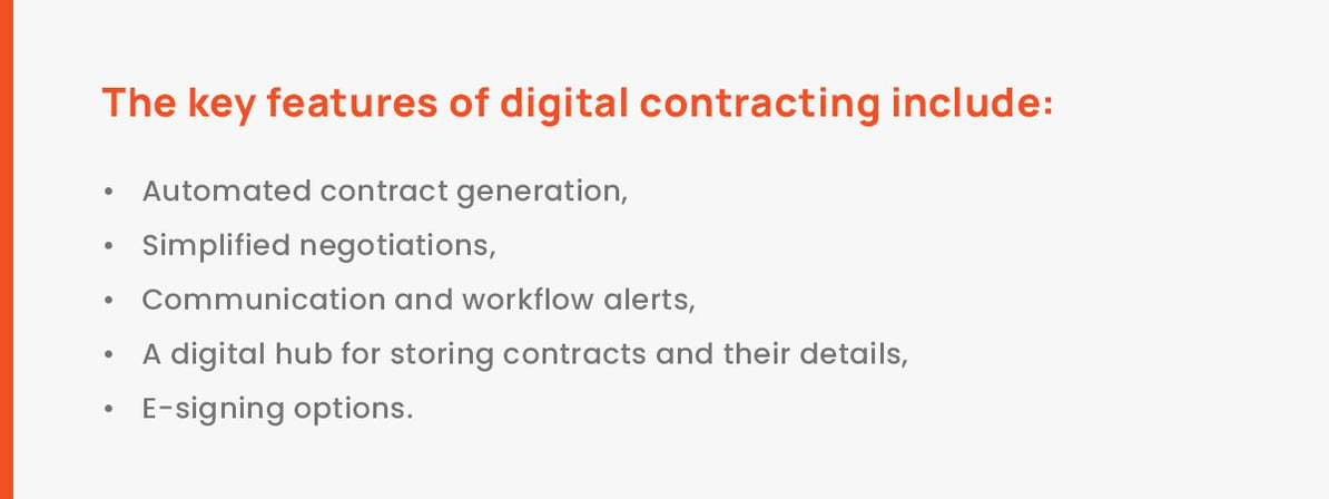 key features of digital contracting